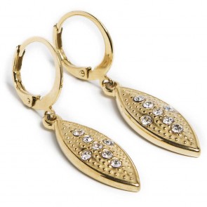 Silis Earring Oval Cross Gold Out