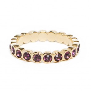 Silis The Ring Strass Gold & Purple Strass