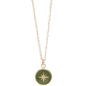 Silis The Necklace Star Color Gold Out & Green