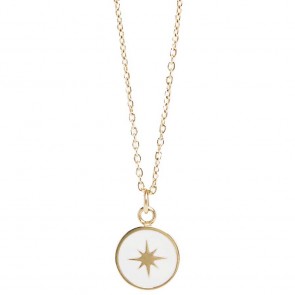 Silis The Necklace Star Color Gold Out & White