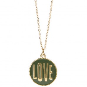 Silis The Necklace Love Color Gold Out & Green