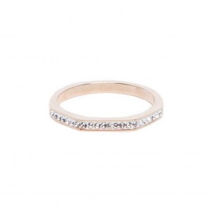 Silis the Ring Square Rosé & White Strass