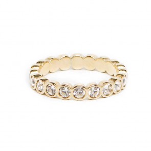 Silis The Ring Strass Gold & White Strass